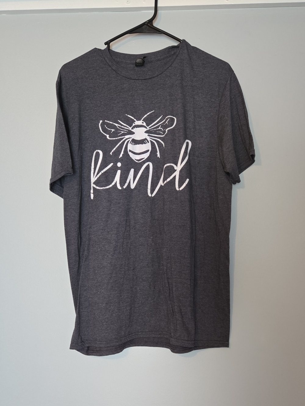 Bee Kind Tee Anvil Lightweight Heather Gray Crewneck